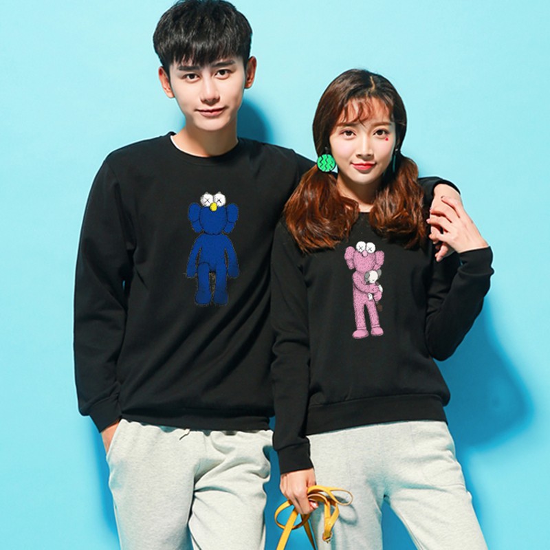 Áo Sweater Cổ Tròn In Hình Kaws Sesame Street Có 6 Màu Thời Trang Cho Các Cặp Đôi