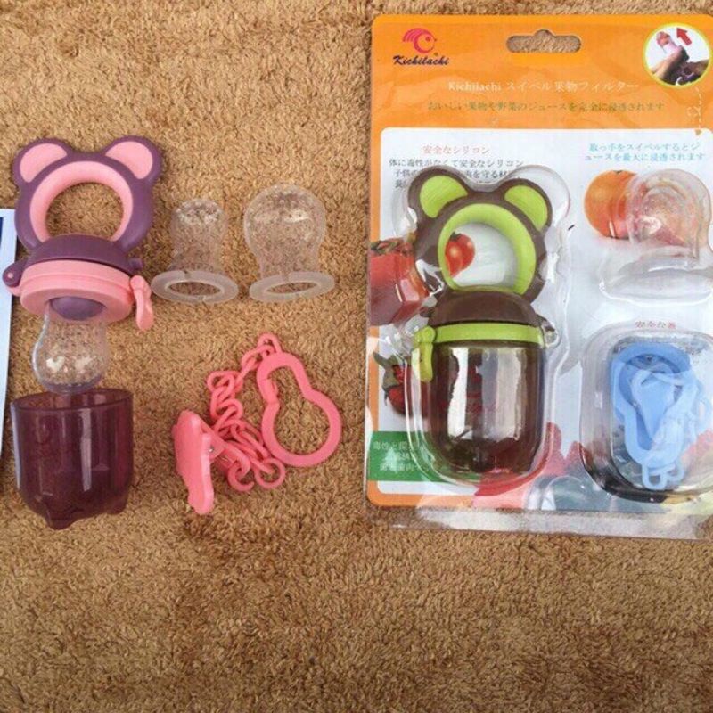 Trọn Bộ Túi Nhai Tập Ăn Dặm Có 3 Núm Nhai S M L Cho Bé - PANDAKIDS