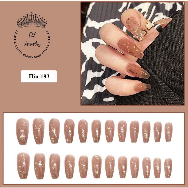 Móng Tay Giả Hộp 24 Móng Tay Kèm Keo Kiểu Mới Thời Trang