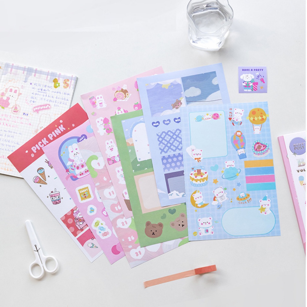 Sticker - Tập 20 Trang Tạp Chí Stickers ROSY POSY Siêu Đỉnh