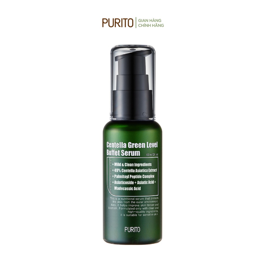 Tinh chất rau má PURITO Centella Green Buffet Serum 60ml