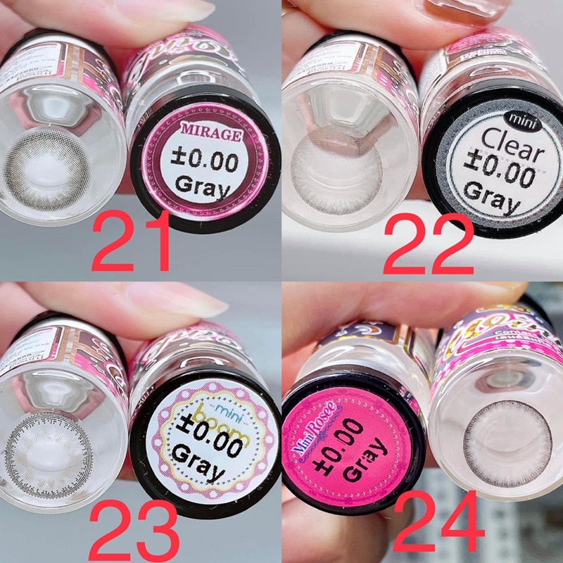 Các mẫu lens Xám Gray -Hot size không giãn 14,0mm không độ_kính áp tròng xám_Sam Eyes_Lens Sam Sam (FREE SHIP)