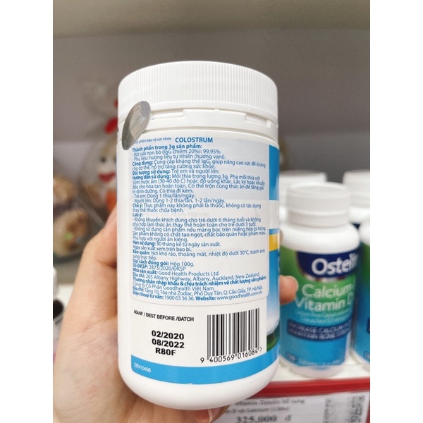 Sữa non Goodhealth 100% (100g), New Zealand