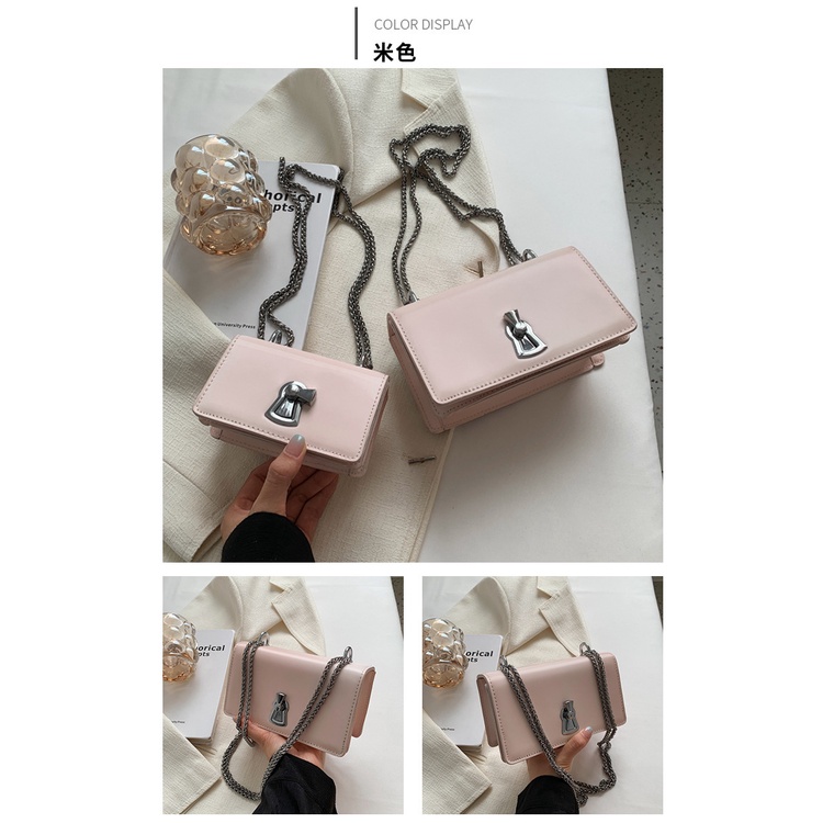 Túi Xách Đeo Vai Hình Vuông Cỡ Nhỏ Phối Dây Đeo Sợi Xích Phong Cách Năm Mới 2022 Chất Lượng Cao Thời Trang Mùa Hè Cho Nữ