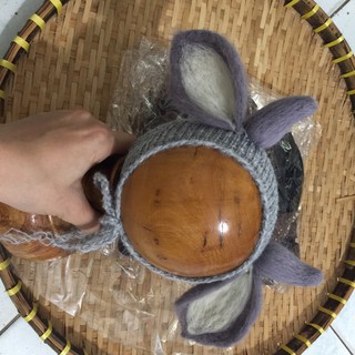 Combo nón và khăn quấn  newborn