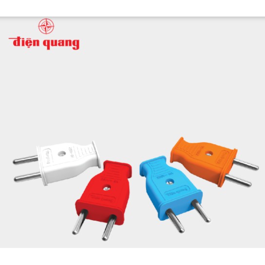 Set 5 Phích cắm Điện Quang ECO EP01 (chân tròn, màu ngẫu nhiên)