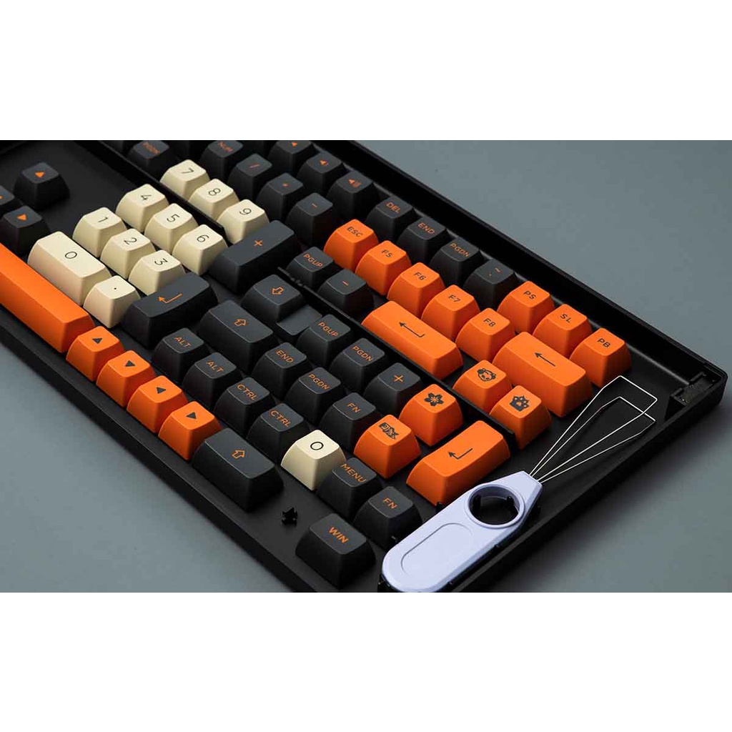 Bộ eycap phím cơ AKKO Keycap set – Carbon Retro (PBT DoubleShot/ ASA profile/ 158 nút)