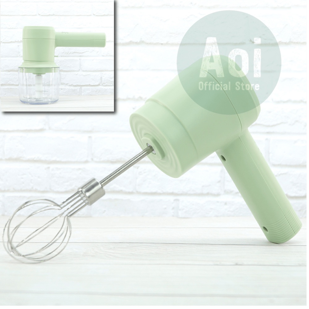 Máy Xay Cầm Tay Đa Năng 5 Cấp Độ - Máy Đánh Trứng, Trộn Bột, Xay Tỏi Ớt - Aoi Official Store