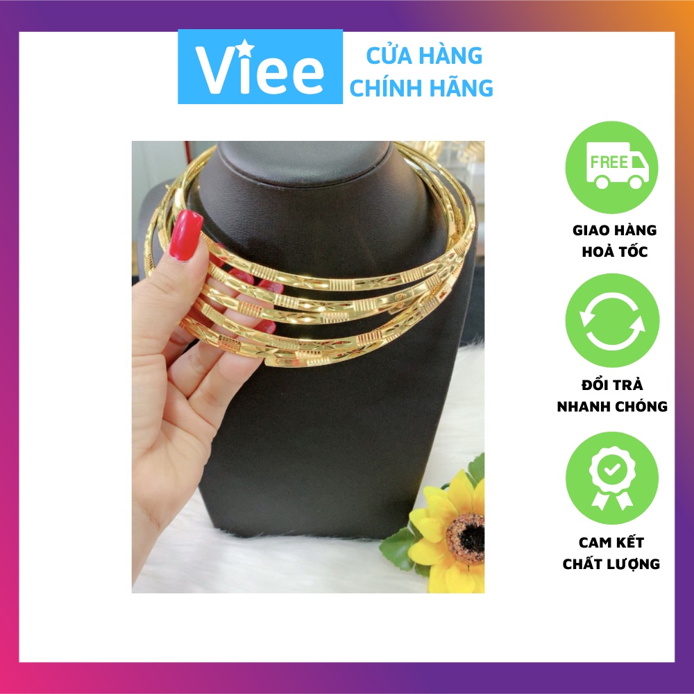 Kiềng cổ chạm mạ vàng 24k Hàn Quốc