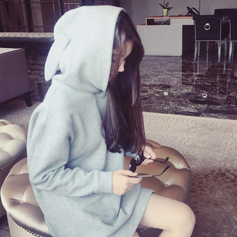 FREESHIP ĐƠN 99K_ Áo hoodie phối tai thỏ thời trang xinh xắn cho nữ