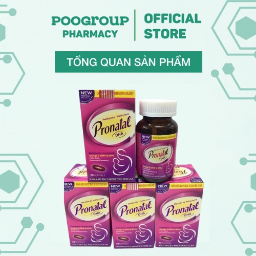 Viên uống Pronatal DHA (Tím) bổ sung DHA, sắt, acid folic, omega cho mẹ bầu, tăng cường đề kháng, giảm ốm nghén cho mẹ