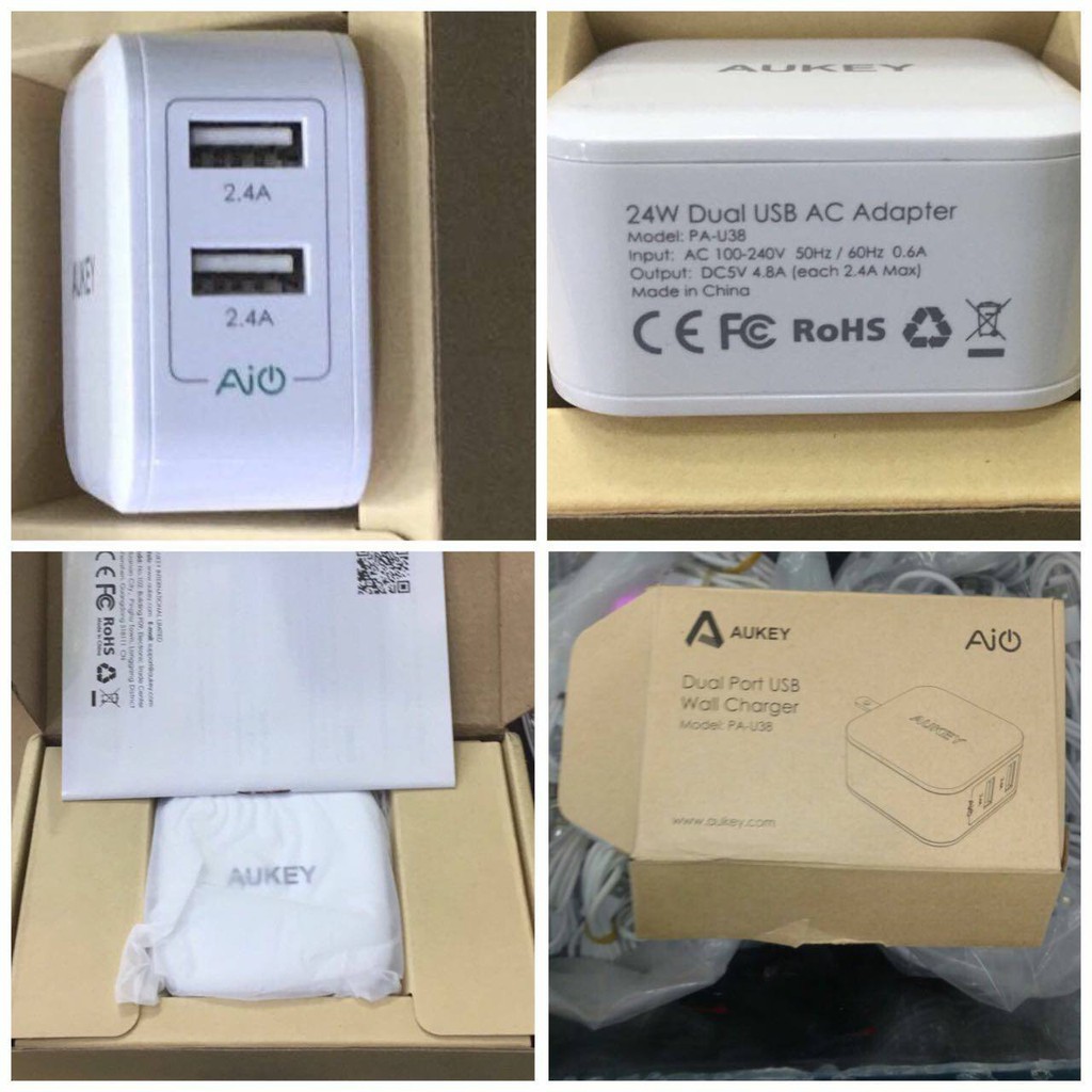 SẠC NHANH AUKEY 2 CỔNG PA-U38 24W