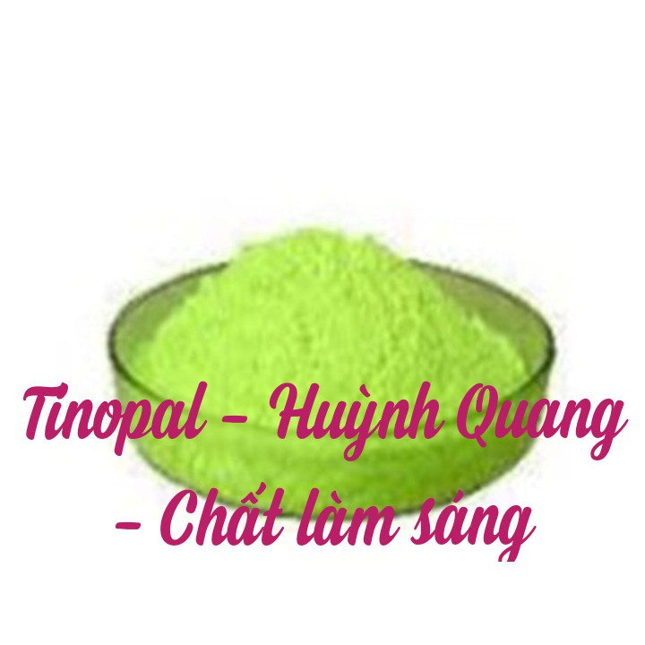 Chất huỳnh quang - Chất làm sáng - Chất tăng sáng - Tinopal Dùng trong nước giặt hoặc mỹ phẩm.