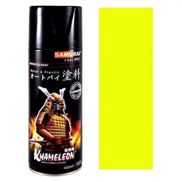 56 _ Chai sơn xịt sơn xe máy Samurai 56** màu vàng huỳnh quang  _ Fluorescent Yellow  sơn mâm xe máy và nhựa