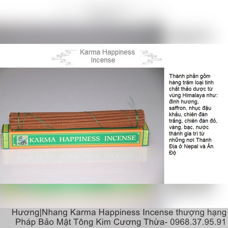 |Nepal-Ấn Độ| Nhang/hương KARMA HAPPINESS bản hộp cứng cao cấp