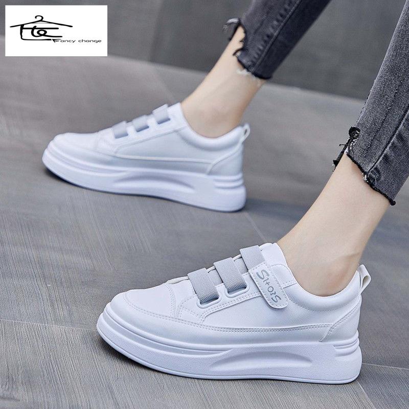 Giày Thể Thao Bằng Da Đế Dày Thời Trang Năng Động Dành Cho Nữ