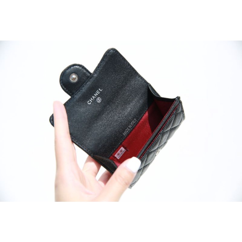 Ví nữ ngắn C.N mini da thật tag bạc (da sần&amp;da lì) fullbox