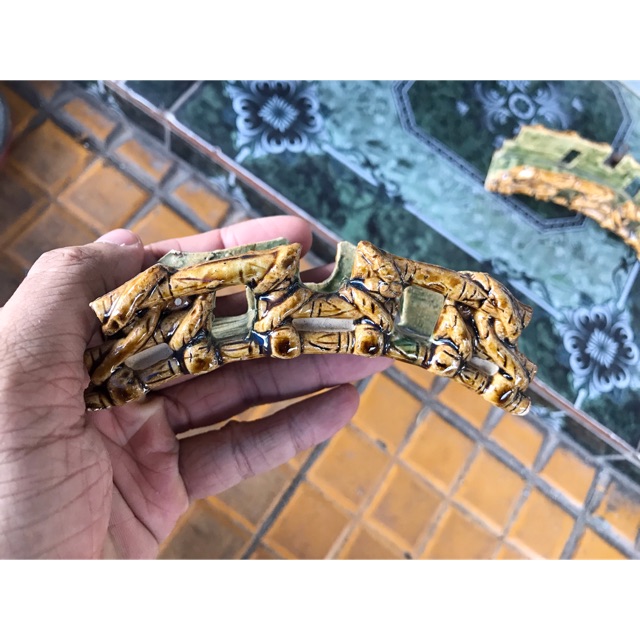 CẦU TRANG TRÍ HỒ CÁ NON BỘ DÀI 13x4x4CM