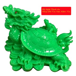 Tượng Long Quy đại phát xanh ngọc cỡ đại LQXD02