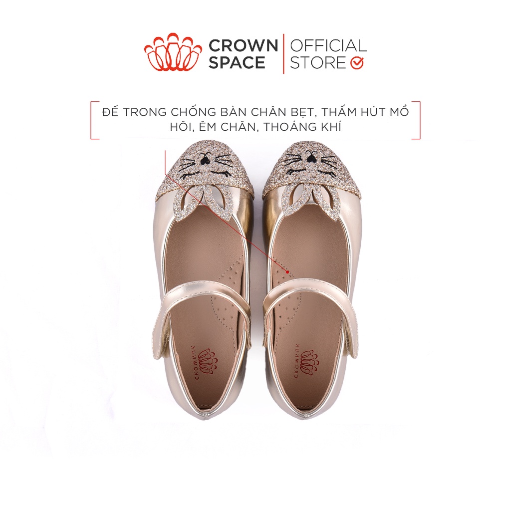 Giày Búp Bê Bé Gái Đi Học Đi Chơi Crown Space UK Ballerina Trẻ Em Cao Cấp CRUK3121 Nhẹ Êm Thoáng Size 25-30/2-10 Tuổi