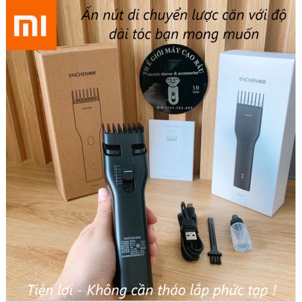 Tông đơ cắt tóc Xiaomi Enchen Boost cho gia đình và salon chuyên nghiệp, công suất 5W