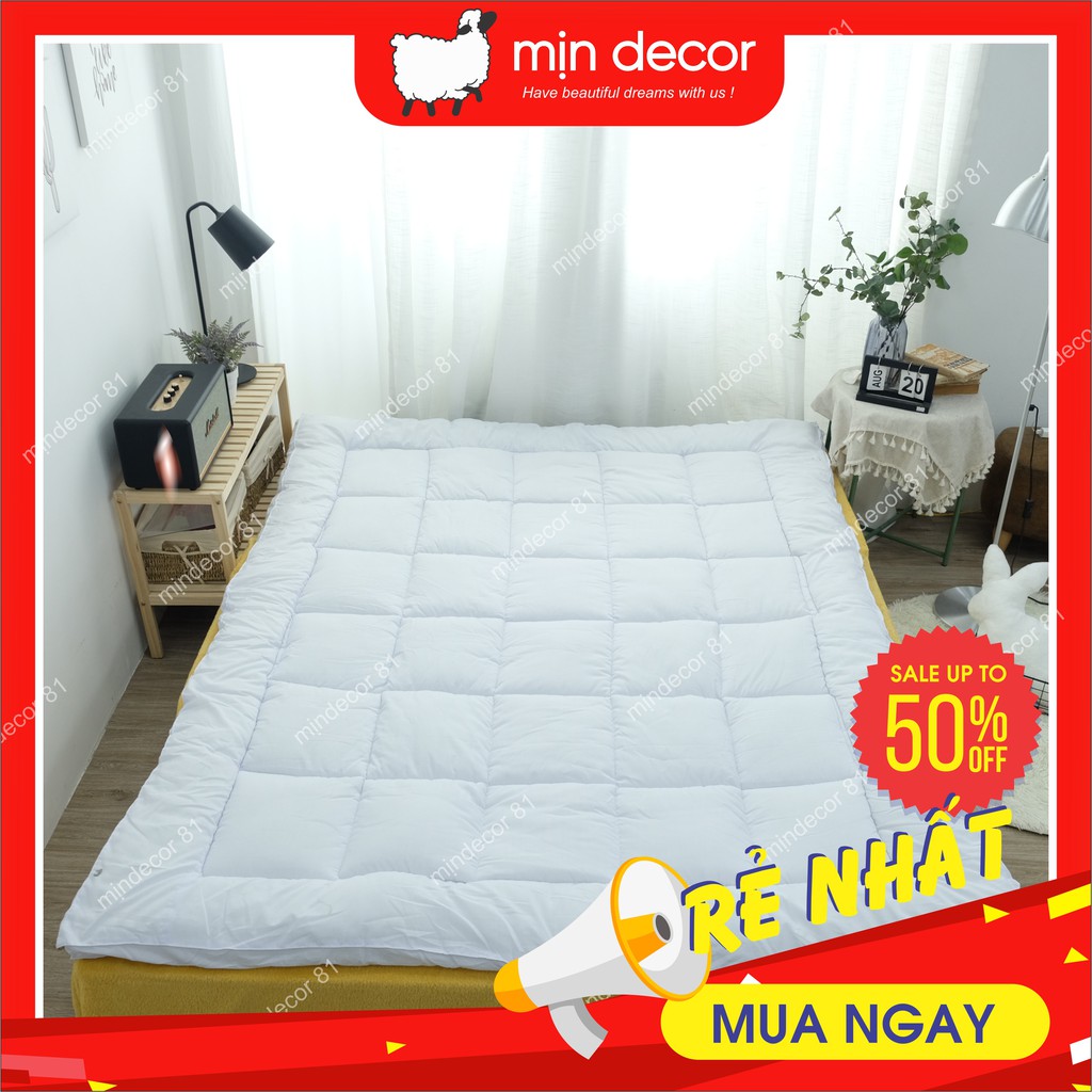 Tấm Topper ⚡FREESHIP⚡ Topper Trơn Nệm Cao Cấp - Thiết Kế Mịn Decor