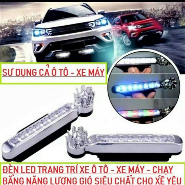 Đèn led năng lượng gió trang trí xe ô tô xe máy