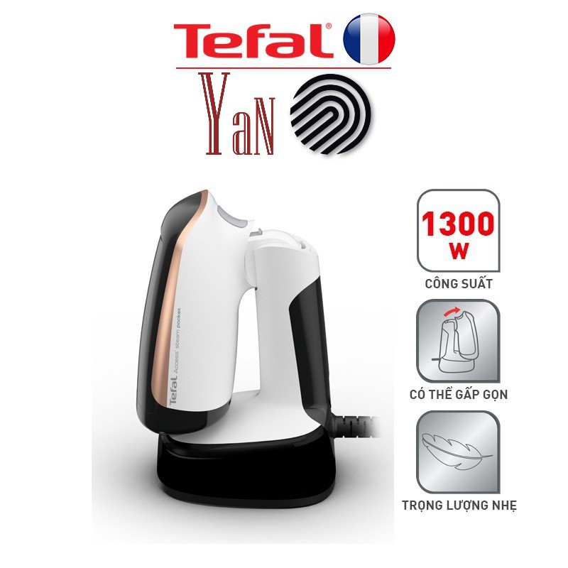 Bàn ủi hơi nước cầm tay du lịch gấp gọn cao cấp Tefal DT3030E0 120ml 1300W - Hàng chính hãng