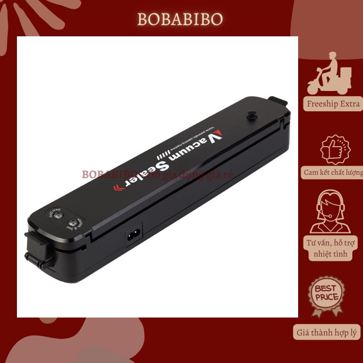 [Tặng 10 Túi Hút Chân Không 28*14 cm] Máy Hút Chân Không Thực Phẩm Kèm Hàn Miệng Túi Vacuum Sealer Cao Cấp Bobabibo