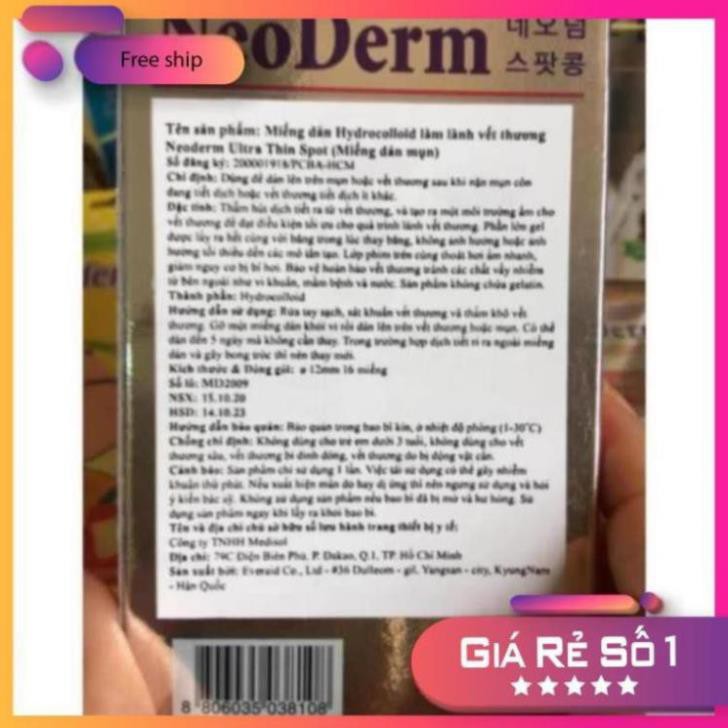 16 MIẾNG DÁN MỤN - NEODERM THIN ULTRA – NEODERM  - HÀN QUỐC Hộp 16 MIẾNG | BigBuy360 - bigbuy360.vn