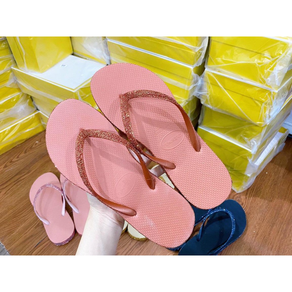 dép havaianas full viền kim tuyến