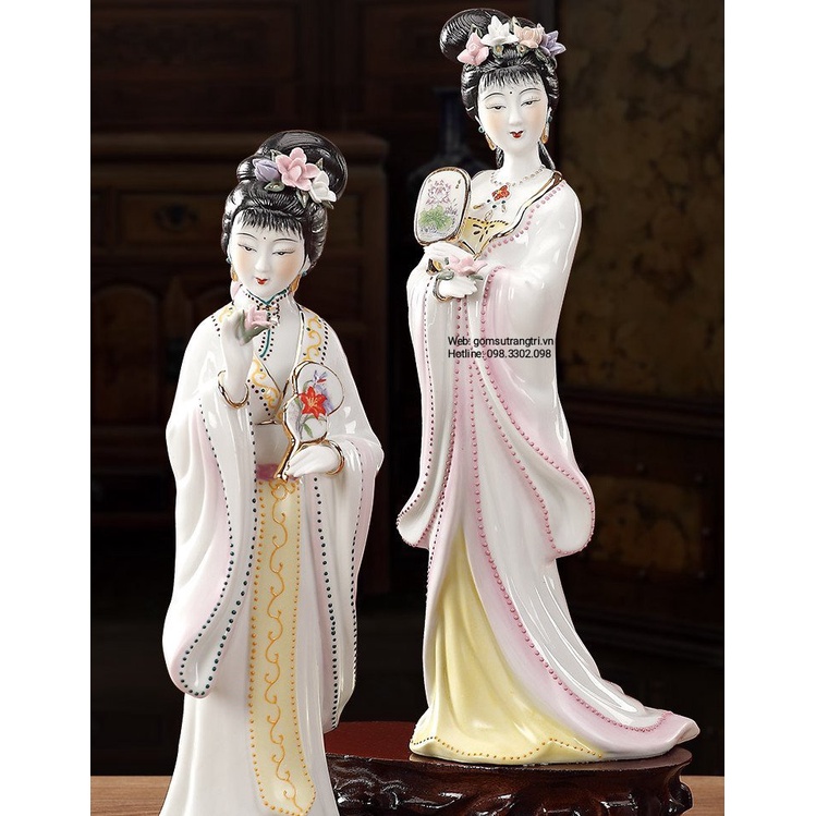 TƯỢNG SỨ TRANG TRÍ – 2 CÔ GÁI