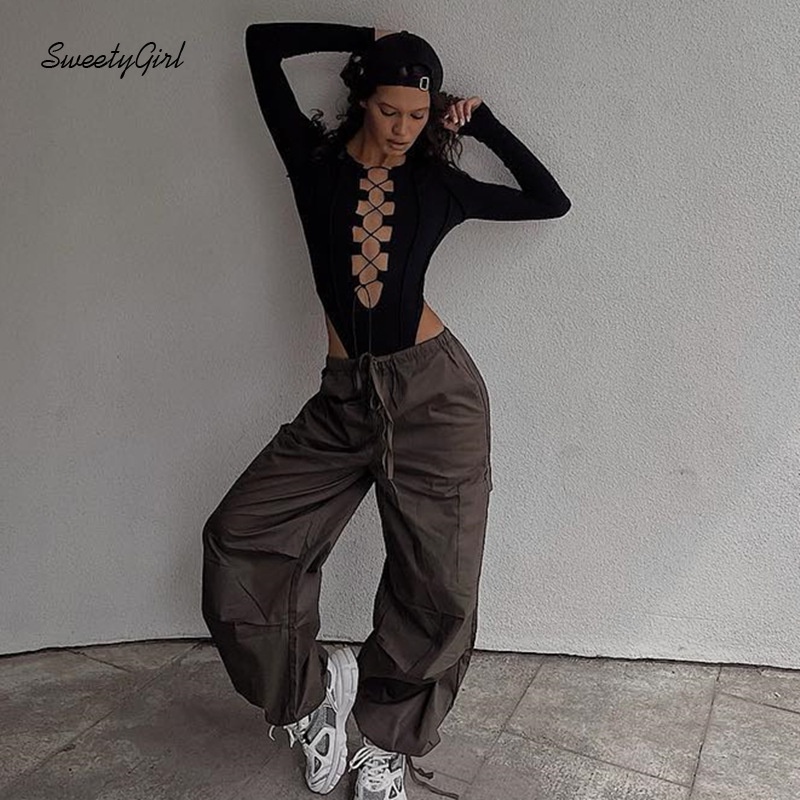 Áo Liền Quần Tay Dài Cổ Chữ V Màu Trơn Thời Trang 2022 Dành Cho Nữ