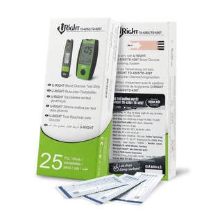[25 Que Đóng Rời]HỘP QUE THỬ ĐƯỜNG HUYẾT DÙNG CHO MÁY U-RIGHT TD-4267