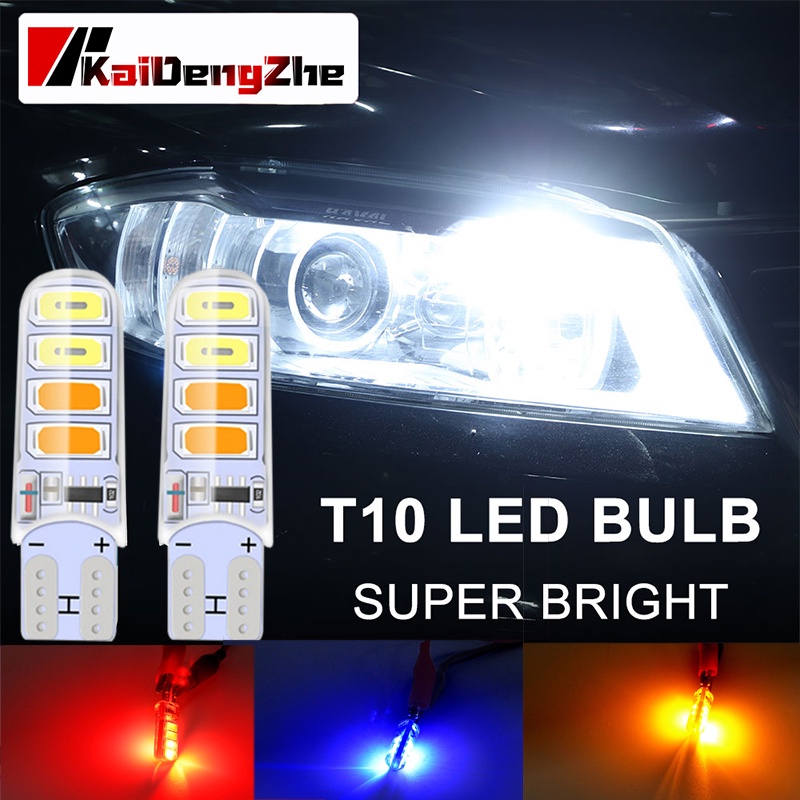 1 Bóng Đèn Silicone 12V T10 194 W5W 5630 8Smd T10 Led Cho Xe Hơi