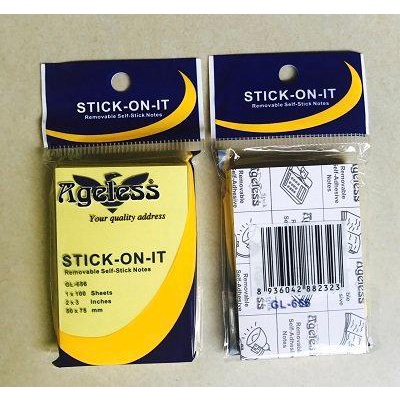 Giấy Note Ghi Chú Màu Vàng Ageless Đủ Kích Cỡ 1.5x2 3x2 3x3 3x4 3x5 4x6