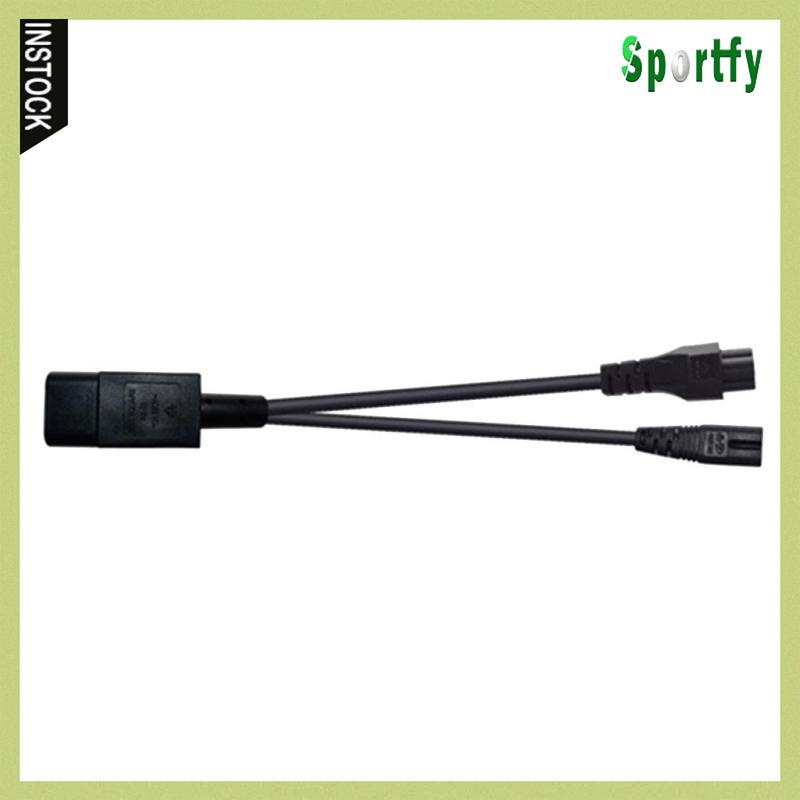 Dây Nguồn AC 1-to-2 IEC320-C14 Sang C7 + C5 Hình Chữ Y Màu Đen