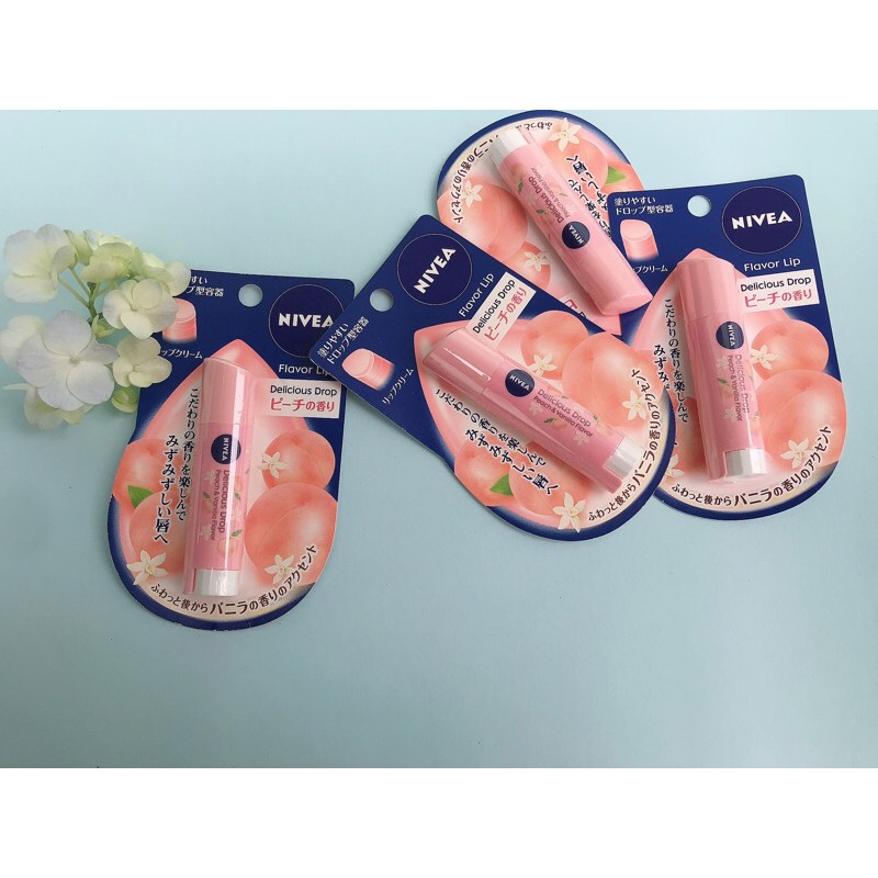 Son dưỡng môi Nivea Flavor Lip Nhật Bản hương đào có màu nhẹ 3.5g (Hàng nội địa Nhật) | BigBuy360 - bigbuy360.vn
