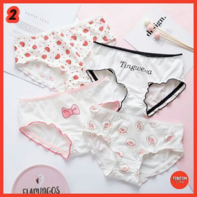 Combo 4 Quần lót nữ pink pink kute cực yêu Mẫu 12