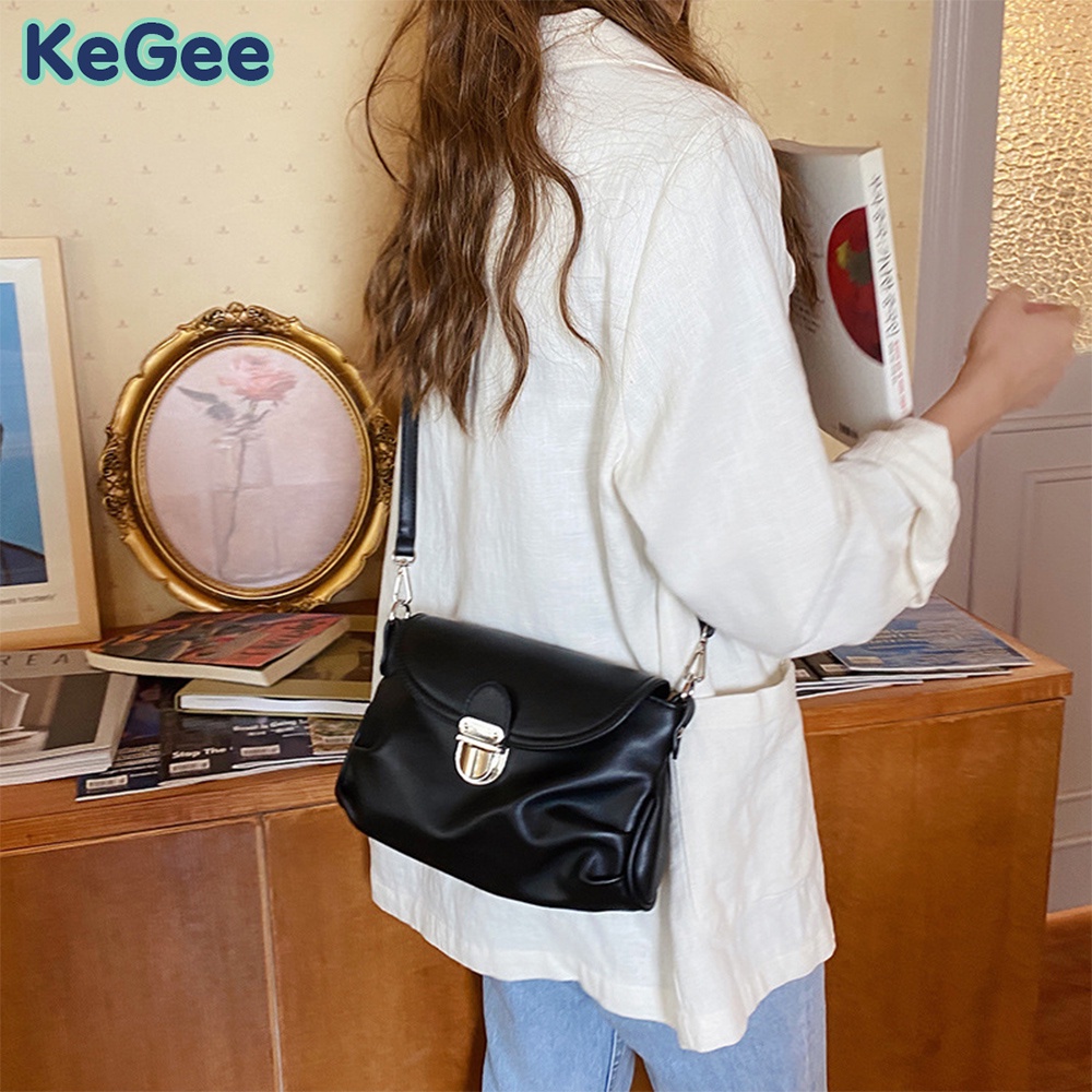 Túi Xách Da PU Đeo Chéo Thời Trang Hàn Quốc Cho Nữ