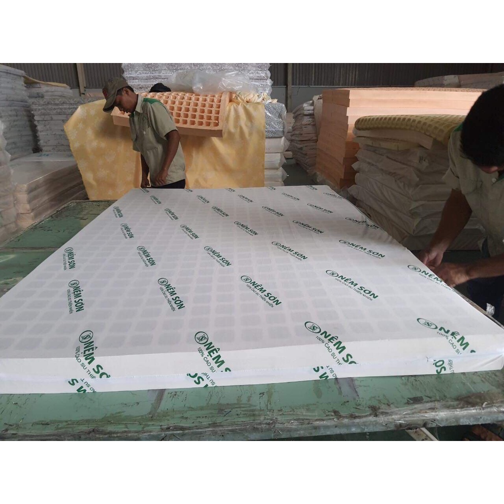 Nệm cao su 100% thiên nhiên, Nệm Sơn White Latex chính hãng bảo hành 15 năm