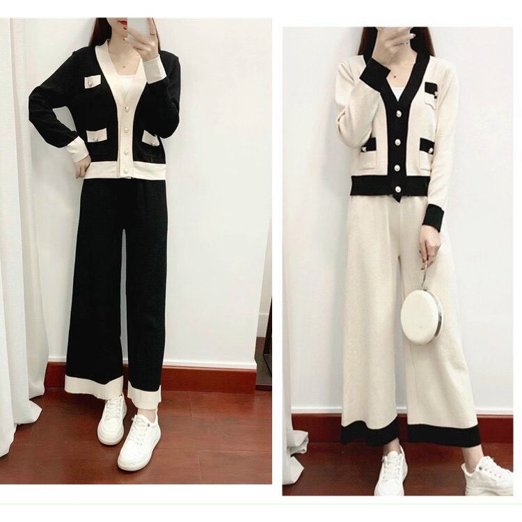 Set bộ len viền quần sớ
