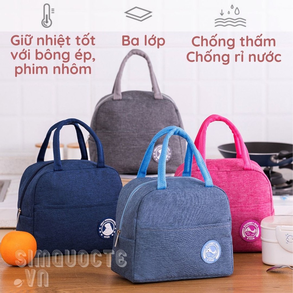 [Size to] Túi Đựng Hộp Cơm Giữ Nhiệt Chống Thấm Nước Lunch Bag TĐC01