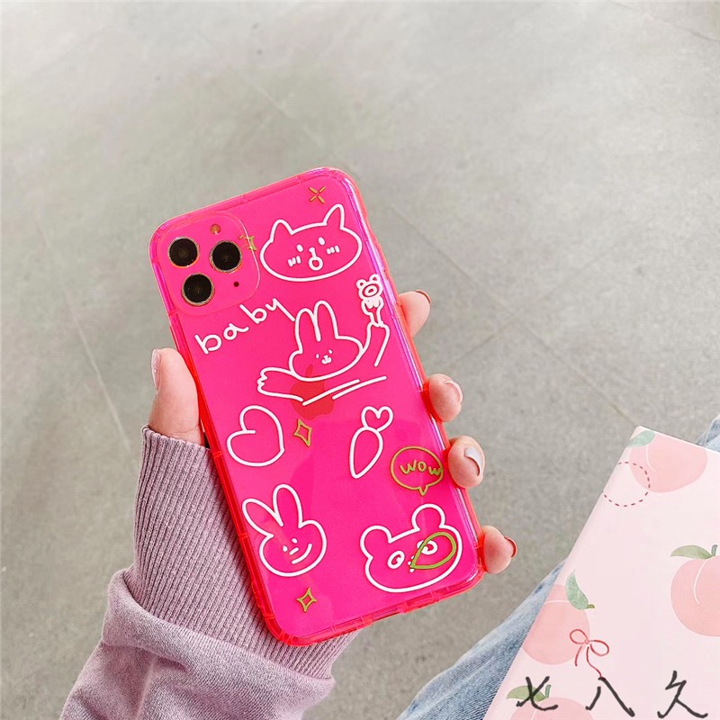 Ốp lưng iphone Baby Bear neon dẻo mềm 5/5s/6/6plus/6s/6splus/7/7plus/8/8plus/x/xr/xs/11/12/pro/max/plus/promax | BigBuy360 - bigbuy360.vn