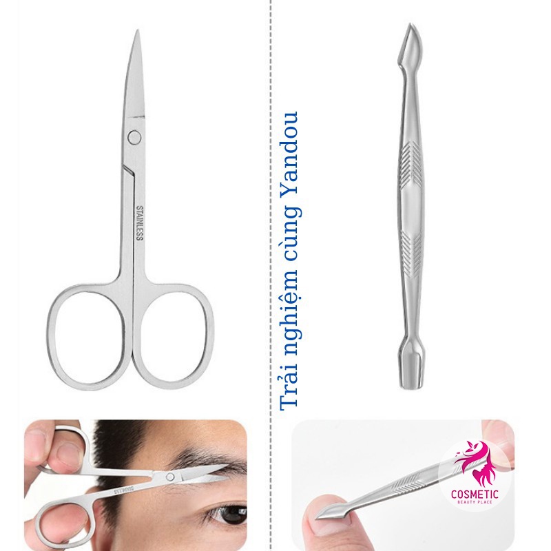 Dụng cụ hỗ trợ làm móng Yandou set 12 chuyên nghiệp tiện dụng PV693