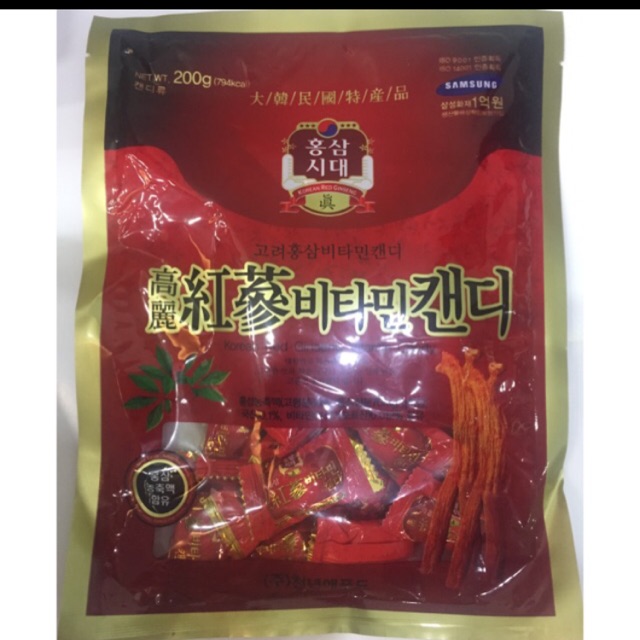 KẸO SÂM HÀN QUỐC 200g ( combo 6 gói)