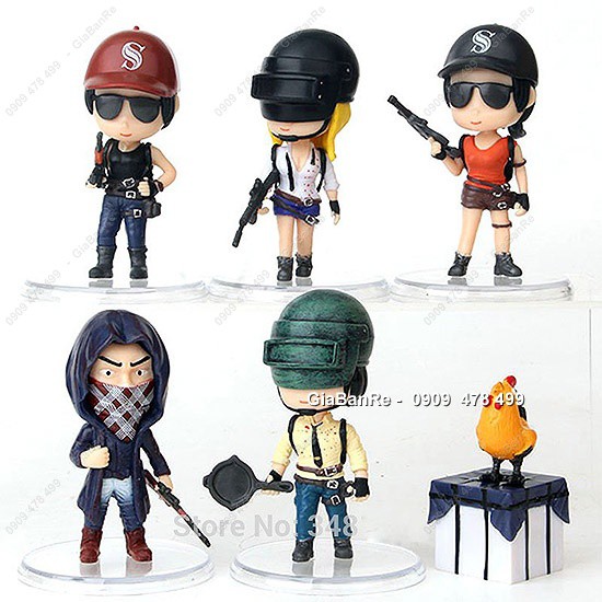 MS: 7819 - MÔ HÌNH CÁC NHÂN VẬT CHIẾN BINH PUBG - BỘ 6 CON