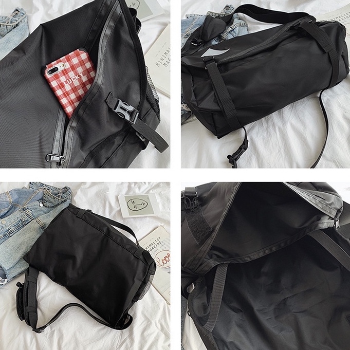 Túi đeo chéo chống nước đựng laptop họa tiết tam giác phản quang