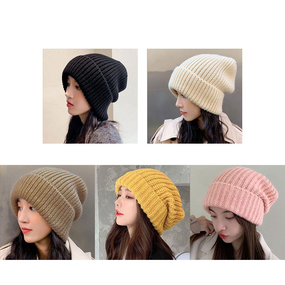 Mũ Beanie Dệt Kim Màu Trơn Dễ Thương 5 Màu Lựa Chọn Cho Nam Và Nữ