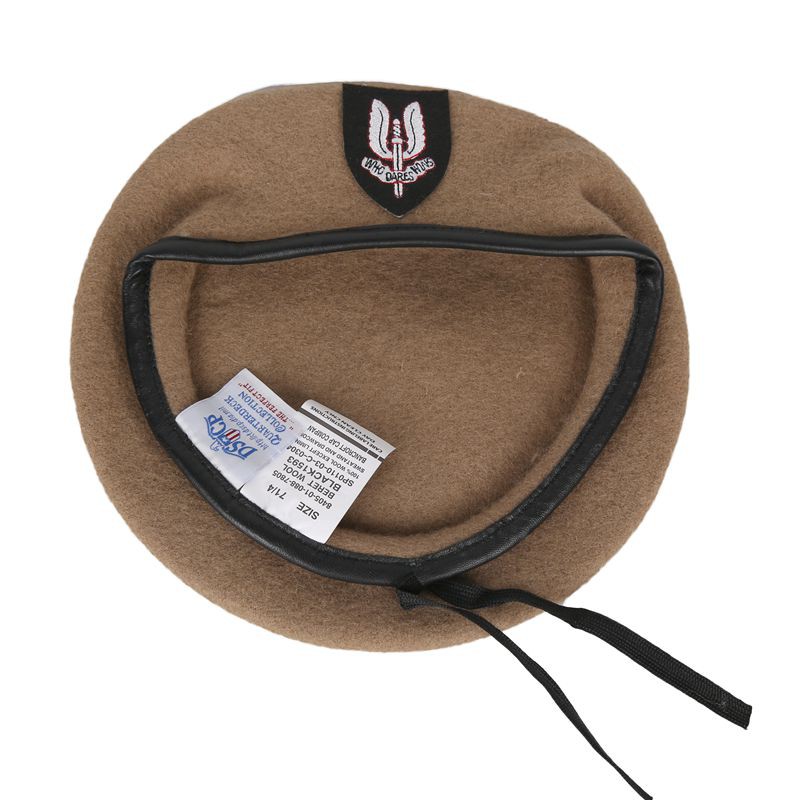 Mũ beret vải len cá tính phong cách quân đội Anh Quốc